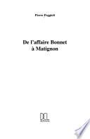 De l'affaire Bonnet à Matignon