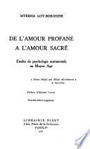 De l'amour profane à l'amour sacré