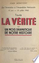 De l'Armistice à l'Assemblée nationale, 15 juin-15 juillet 1940