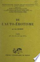 De l'auto-érotisme