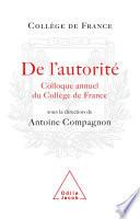 De l'autorité