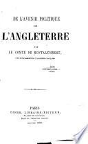 De l'avenir politique de l'Angleterre