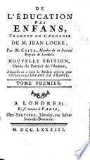 De l'éducation des enfans ; Méthode observée pour l'éducation des Enfants de France