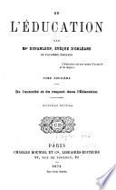 De l'éducation