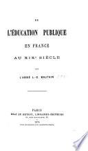 De l'éducation publique en France au XIX siècle