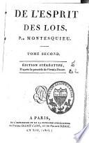 De l'esprit des lois