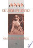 De l'être en lettres