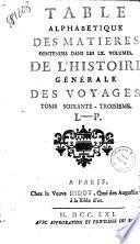 De l'Histoire Generale des Voyages