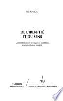 De l'identité et du sens