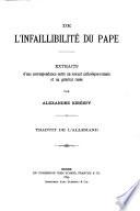 De l' infaillibilité du pape