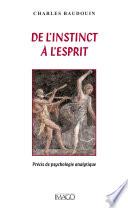 De l'instinct à l'esprit