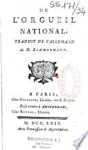 De l'orgueil national, traduit de l'Allemand de M. Zimmermann
