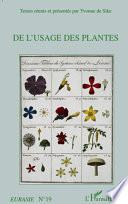 De l'usage des plantes
