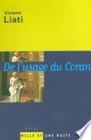 De l'usage du Coran