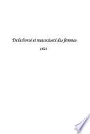 De la bonté et mauvaiseté des femmes