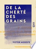 De la cherté des grains
