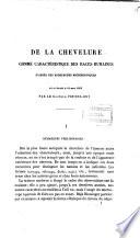 De la chevelure comme caractéristique des races humaines d'après des recherches microscopiques
