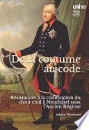 De la coutume au code