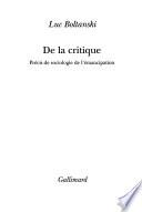 De la critique