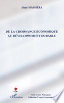 De la croissance économique au développement durable