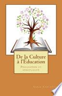De la Culture à l'Education