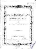 De la décoration appliquée aux édifices