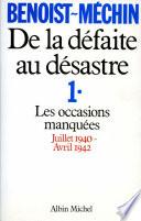 De la défaite au desastre -