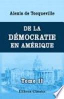 De la démocratie en Amérique