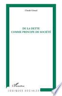De la dette comme principe de société