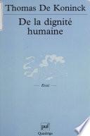 De la dignité humaine
