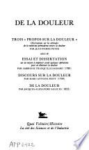 De la douleur
