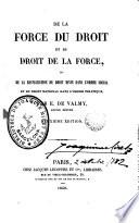 De la force du droit et du droit de la force