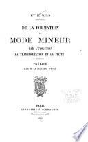 De la formation du mode mineur par l'évolution