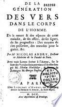 De la génération des vers dans le corps de l'homme