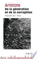 De la génération et de la corruption