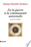 De la guerre à la communauté universelle