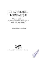 De la guerre-- économique