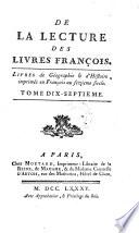De la lecture des livres francois