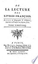 De la lecture des livres francois