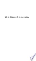 De la littérature à la conversation