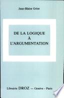 De la logique à l'argumentation