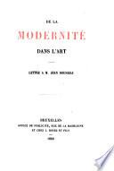 De la modernité dans l'art