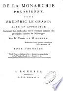 De la monarchie prussienne, sous Frédéric le Grand