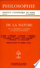 De la nature