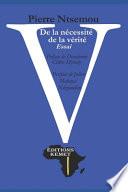 De la nécessité de la vérité