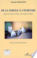 De la parole à l'écriture