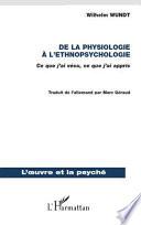 De la physiologie à l'ethnopsychologie