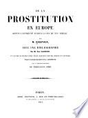 De la prostitution en Europe
