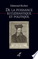 De la puissance ecclésiastique et politique