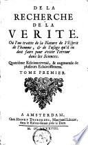 De la recherche de la verite